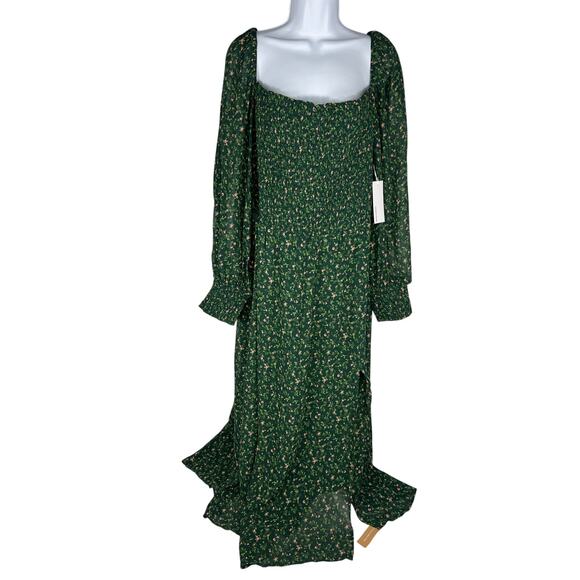 NWT Reformation Cello Midi Dress Coriander Coquette Cottage Core Floral Print 2X - Picture 3 of 10